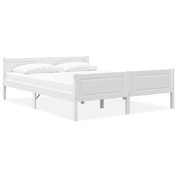 vidaXL Cadre de lit sans matelas bois massif de pin blanc 140x200 cm