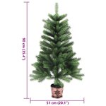 vidaXL Arbre de Noël artificiel aiguilles réalistes 90 cm vert