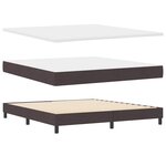 vidaXL Lit à ressorts avec matelas Marron foncé 180 x 200 cm tissu