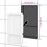 vidaXL Niche de douche avec 2 compartiments Blanc brillant 41x69x9 cm