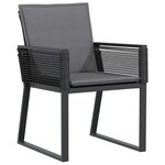 vidaXL Ensemble de salle à manger pour jardin 9 Pièces Noir Poly rotin
