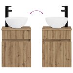 vidaXL Meuble de lavabo mural Chêne artisanal 39 x 41 x 64 5 cm