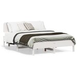 vidaXL Cadre de lit sans matelas blanc 120x200 cm bois de pin massif