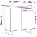 vidaXL Buffet Gris béton 60x35x70 cm Bois d'ingénierie