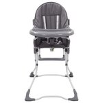 vidaXL Chaise haute pour bébé Gris et blanc