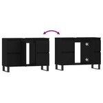 vidaXL Armoire de salle de bain noir 80x33x60 cm bois d'ingénierie