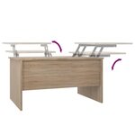 vidaXL Table basse chêne sonoma 80x50x42 5 cm bois d'ingénierie