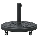 vidaXL Pied de parasol Noir Ø38-48 mm