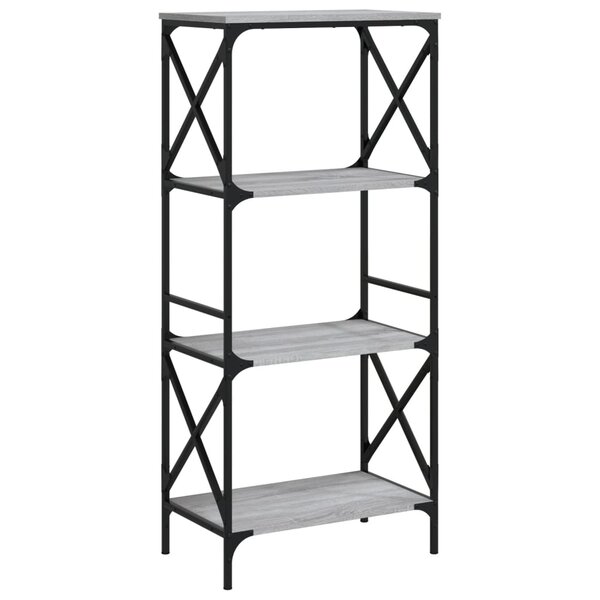 vidaXL Bibliothèque à 4 niveaux sonoma gris 59x35x132 cm
