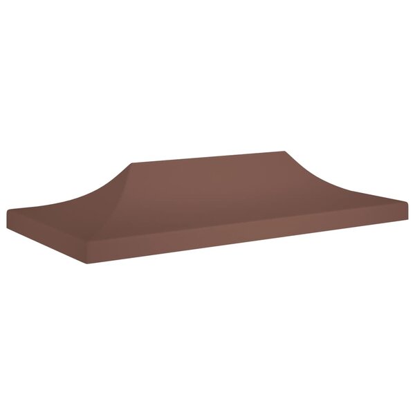 vidaXL Toit de tente de réception 6x3 m Marron 270 g/m²