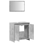vidaXL Ensemble de meubles de salle de bain 2 Pièces gris béton