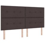 vidaXL Tête de Lit LED avec tête de lit Marron foncé 180 cm tissu