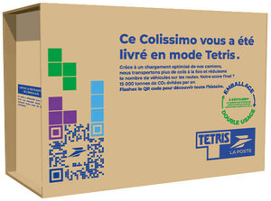 Colissimo Prêt-à-Envoyer France - Boîte double usage de taille L - 5 kg - La Poste x Tetris™