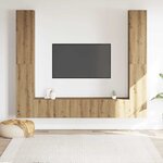 vidaXL Meubles TV muraux 6 Pièces chêne artisanal bois d'ingénierie