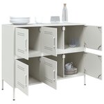 vidaXL Buffet blanc 100 5x39x79 cm acier