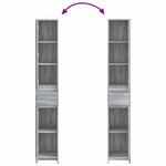 vidaXL Armoire de salle de bain Sonoma gris 30 x 33 x 190 cm