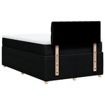 vidaXL Sommier à lattes de lit avec matelas Noir 120x200 cm Tissu