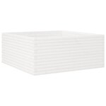 vidaXL Jardinière blanc 110x110x46 cm bois de pin massif