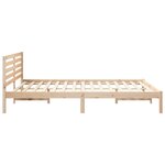 vidaXL Cadre de lit Marron 160 x 210 cm Bois massif en pin