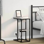 vidaXL Table de chevet Gris sonoma 41.5 x 26 x 60.5 cm