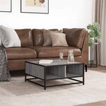 vidaXL Table basse sonoma gris 60 5x60 5x30 cm bois d'ingénierie/métal