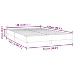 vidaXL Cadre de lit sans matelas bleu foncé 140x220 cm velours