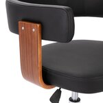 vidaXL Chaises pivotantes à manger lot de 6 bois courbé et similicuir