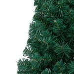 Vidaxl demi-arbre de noël artificiel avec led et boules vert 240 cm