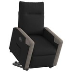 vidaXL Fauteuil inclinable électrique noir tissu