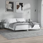 vidaXL Cadre de lit sans matelas blanc 200x200 cm bois d'ingénierie