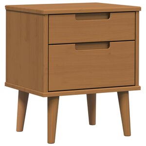 vidaXL Cabinet de chevet Caramel 40 x 35 x 48 cm Pin massif