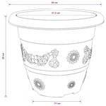 vidaXL Pot à fleurs rond 24 pc Rouge brique Ø 30 x 25 cm Plastique