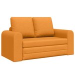 vidaXL Canapé-lit au Sol 2-en-1 Jaune Foncé 148x71x83 cm Tissu