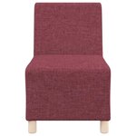 vidaXL Canapé modulaire sans accoudoirs en tissu rouge vin 55 cm