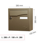 Boîte aux lettres Préface compact bronze anodisé satiné ren 0281s