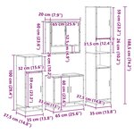 vidaXL Ensemble de meubles de salle de bain 4 Pièces chêne sonoma
