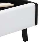 vidaXL Cadre de lit avec LED sans matelas blanc et noir 90x200 cm