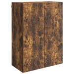 vidaXL Armoire Murale Chêne fumé 66 x 34 5 x 90 cm Bois d'ingénierie