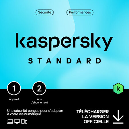 Kaspersky Standard - Licence 2 ans - 1 appareil - A télécharger