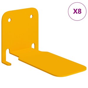vidaXL Étagère flottante 8 Pièces Jaune moutarde 6 x 10 8 x 6 6 cm