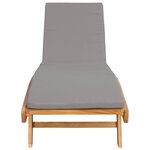 vidaXL Transat Marron et gris clair Polyester