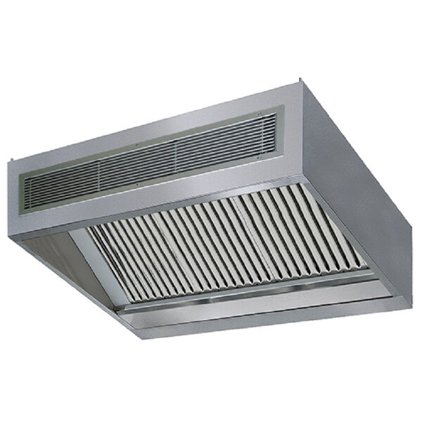 Hotte professionnelle induction eclairage intégré - série 1300 - virtus -  - acier inoxydable3200 mm2000 x1300x480mm