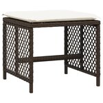 vidaXL Ensemble à manger de jardin et coussins 9 Pièces marron poly rotin