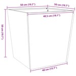 vidaXL Jardinières 2 Pièces vert olive 50x50x50 cm acier
