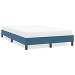 vidaXL Cadre de lit sans matelas bleu foncé 120x220 cm velours