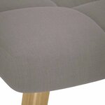vidaXL Chaise de relaxation avec repose-pied Taupe Tissu