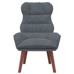 vidaXL Fauteuil relaxant Gris foncé 69 x 74 x 93 cm Velours