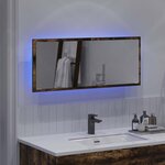 vidaXL Miroir Chêne fumé 90 x 8 5 x 37 cm Bois d'ingénierie