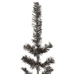 vidaXL Sapin de Noël étroit Noir 210 cm