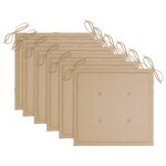 vidaXL Chaises de jardin 6 Pièces avec coussins Bois d'acacia solide